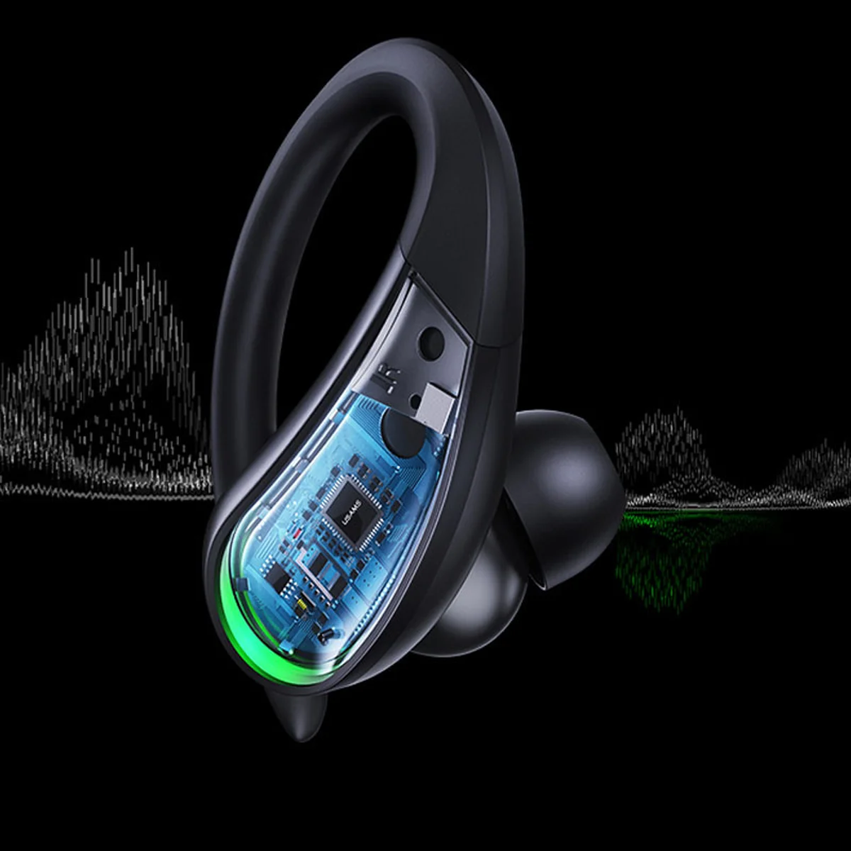 Беспроводные TWS наушники USAMS-YT07 Sports BT5.0 Черный