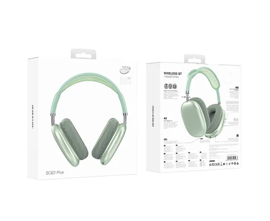 Накладные беспроводные наушники BOROFONE BO22 Plus Elegant Green