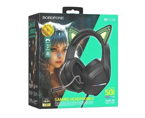 Накладні навушники BOROFONE BO106 Cute cat Elf Cat