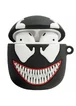 Силиконовый футляр Marvel & DC series для наушников AirPods + карабин Venom / Черный