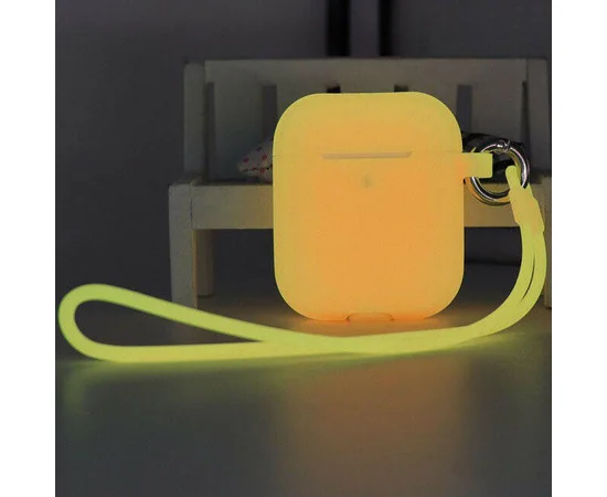Силиконовый футляр Luminescent series для наушников AirPods Оранжевый / Orange