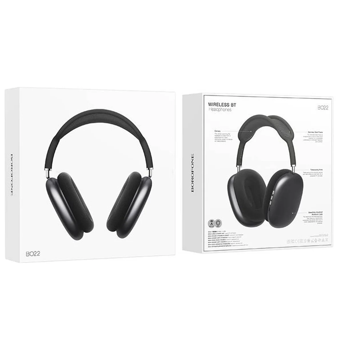 Накладные беспроводные наушники BOROFONE BO22 Elegant Space Gray