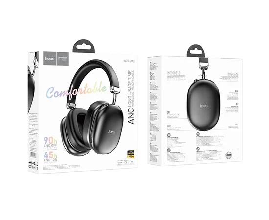 Накладні бездротові навушники Hoco W35 Max Auspicious ANC Black