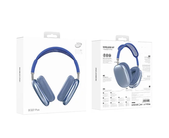 Накладные беспроводные наушники BOROFONE BO22 Plus Elegant Sky Blue