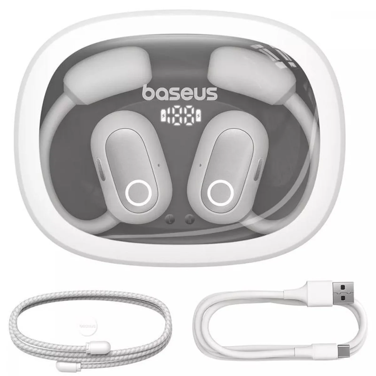Беспроводные TWS наушники Baseus Eli Fit OS Open-Ear (A00073200) Moon White