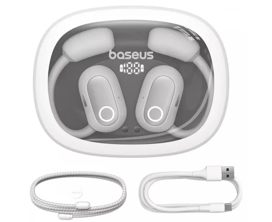 Бездротові навушники TWS Baseus Eli Fit OS Open-Ear (A00073200) Moon White