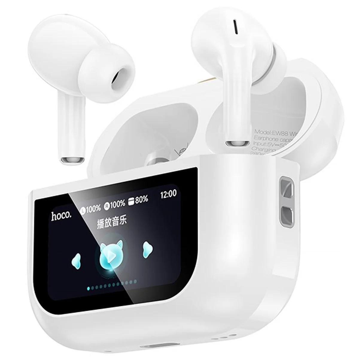 Беспроводные TWS наушники Hoco EW88 Rampino with Touch Screen ANC White