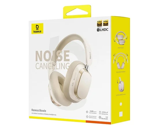 Накладные беспроводные наушники Baseus Bowie H1s Noise-Cancellation (A00075301) Stellar White
