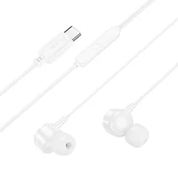 Наушники Borofone BM94 Sonar universal (Type-C/1.2m) White