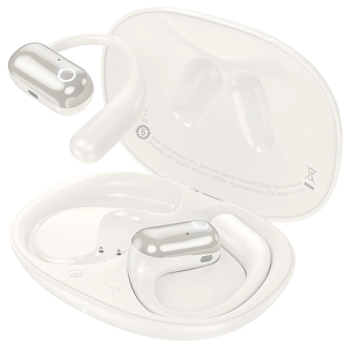 Беспроводные TWS наушники Hoco EA6 Melody Milky White