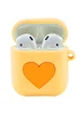 Силиконовый футляр Lucky Heart series для наушников AirPods Оранжевый