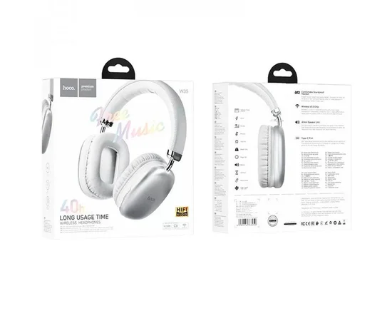 Bluetooth навушники HOCO W35 Срібний