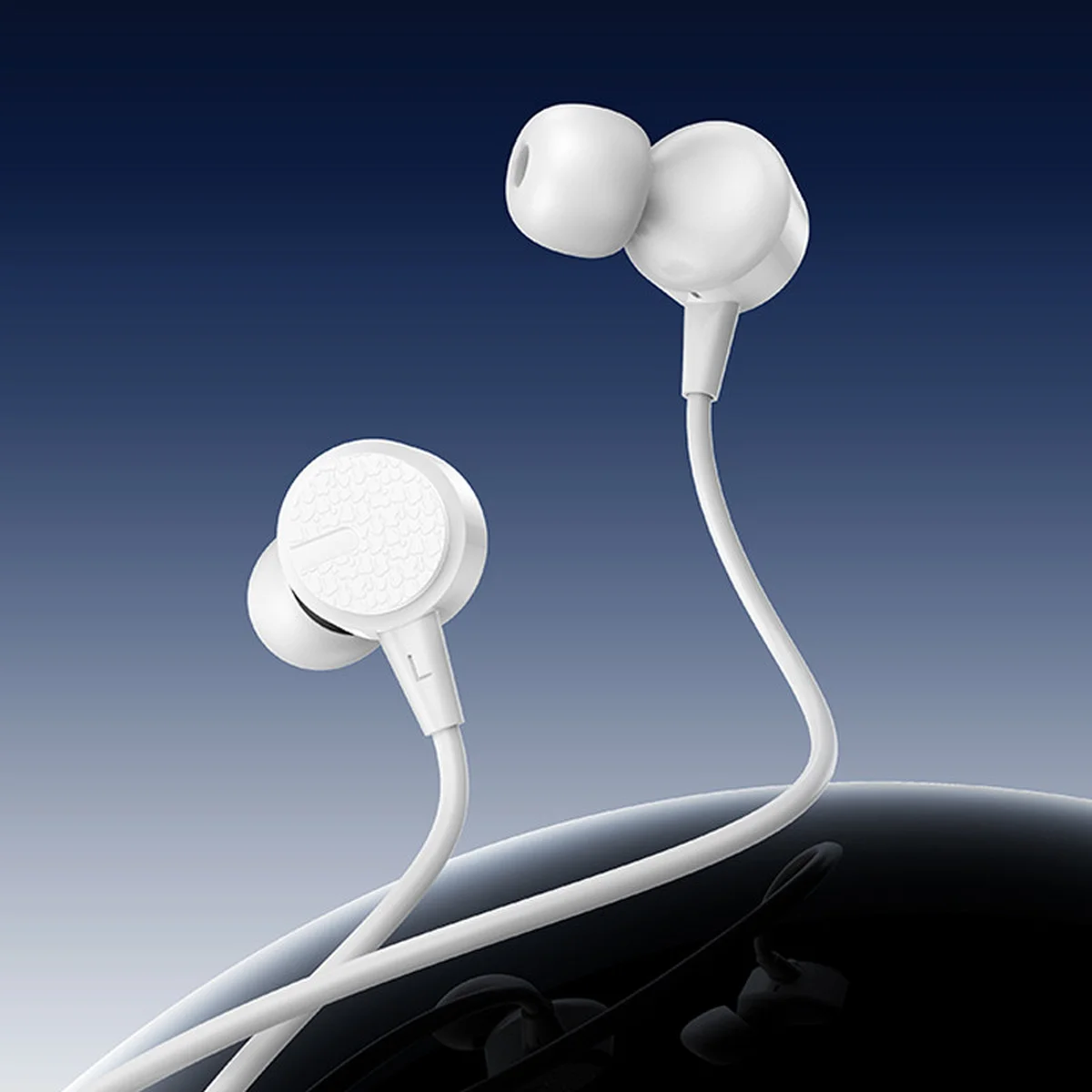 Наушники Borofone BM94 Sonar universal (Type-C/1.2m) White