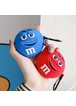 Силиконовый футляр M & M`s с карабином для наушников AirPods2 Синий