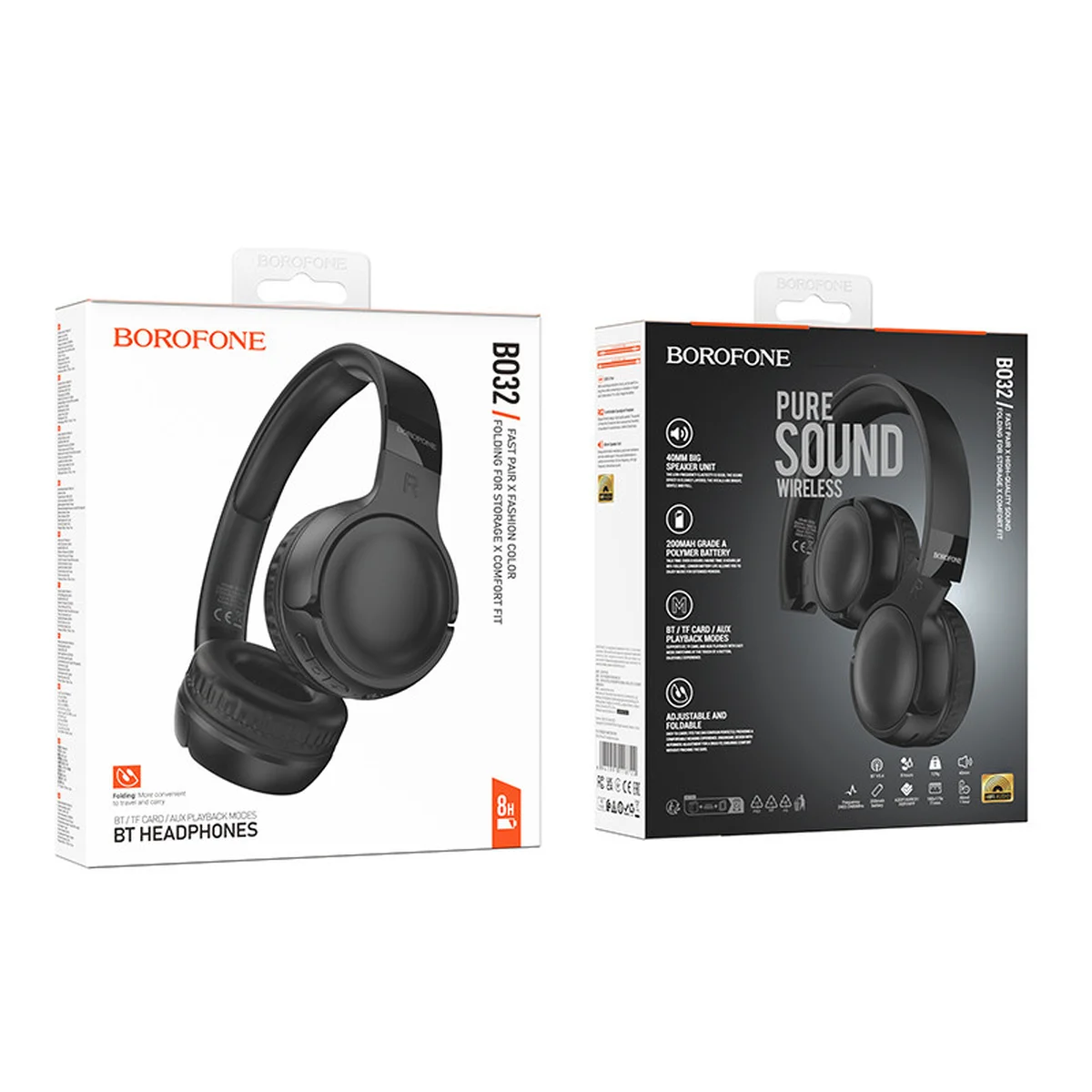 Накладні бездротові навушники BOROFONE BO32 Show Black