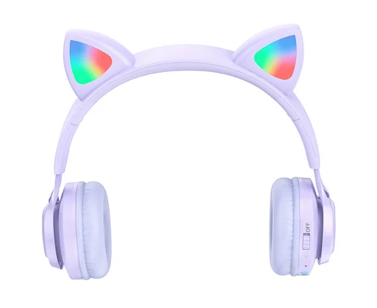 Наушники Hoco W39 Cat ear Purple
