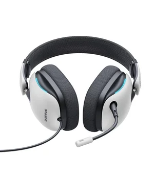 Накладные наушники Baseus OS GoPlay 1+ Max Gaming (USB-A/2m) (A00181003213-00) Moon White