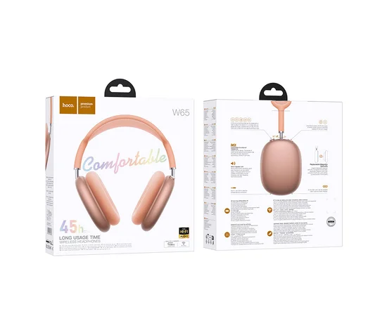 Накладні бездротові навушники Hoco W65 Happy Orange