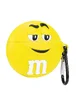 Силиконовый футляр M & M`s с карабином для наушников AirPods2 Желтый