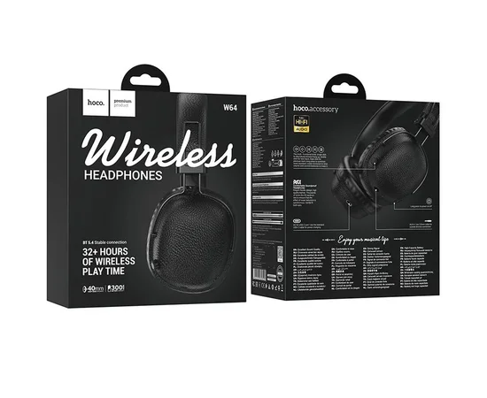 Накладні бездротові навушники Hoco W64 Earl II Black