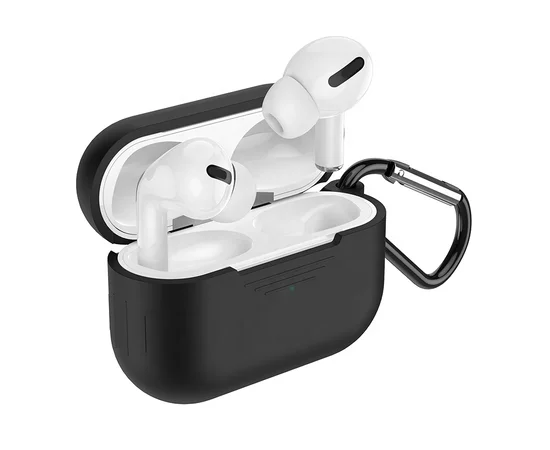 Bluetooth гарнитура HOCO ES38 + чёрный силиконовый футляр Белый