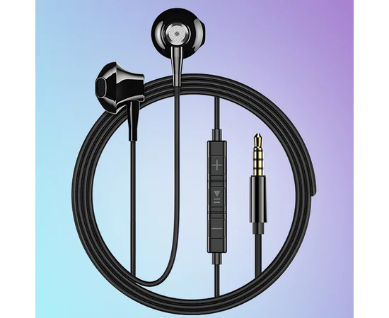 Наушники Usams EP-29 Metal 3.5mm с микрофоном Черный