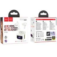 Бездротові навушники TWS Hoco EQ21 Sandy with Touch Screen ANC+ENC Cloudy white