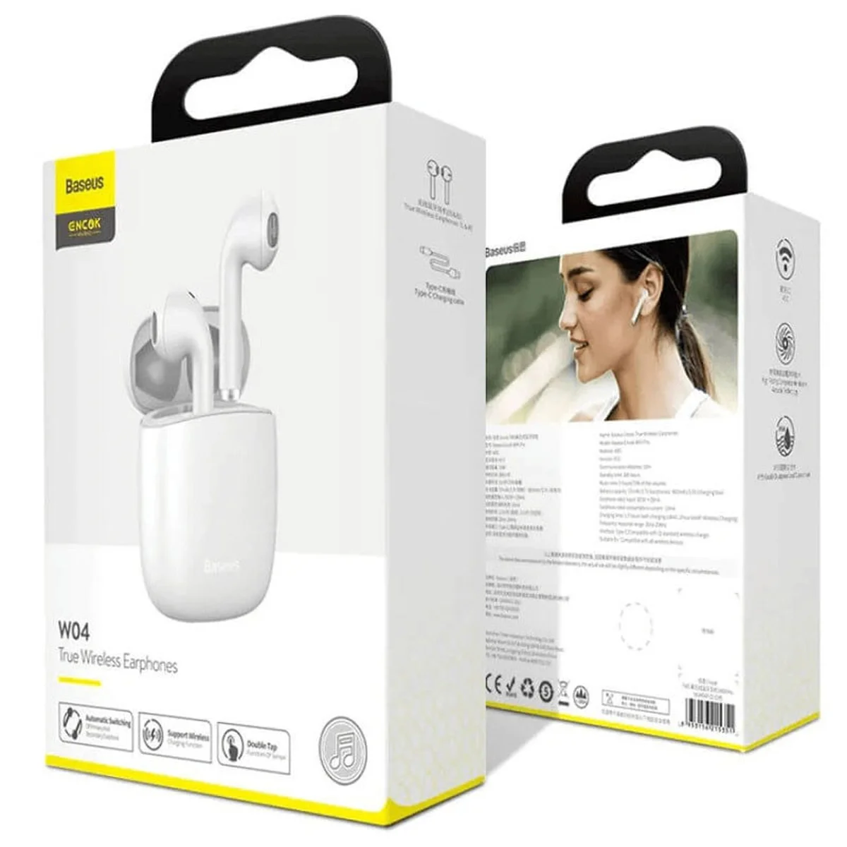 Беспроводные наушники Baseus W04 Pro TWS Белый