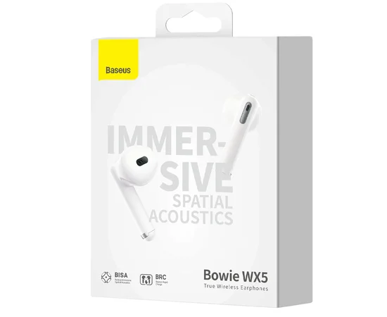 Беспроводные TWS наушники Baseus Bowie WX5 (A00051000213-00) White