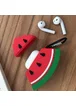 Силиконовый футляр Smile Fruits series для наушников AirPods + карабин Watermelon