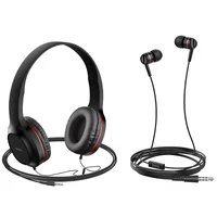 Проводная гарнитура Hoco W24 Черно - красный