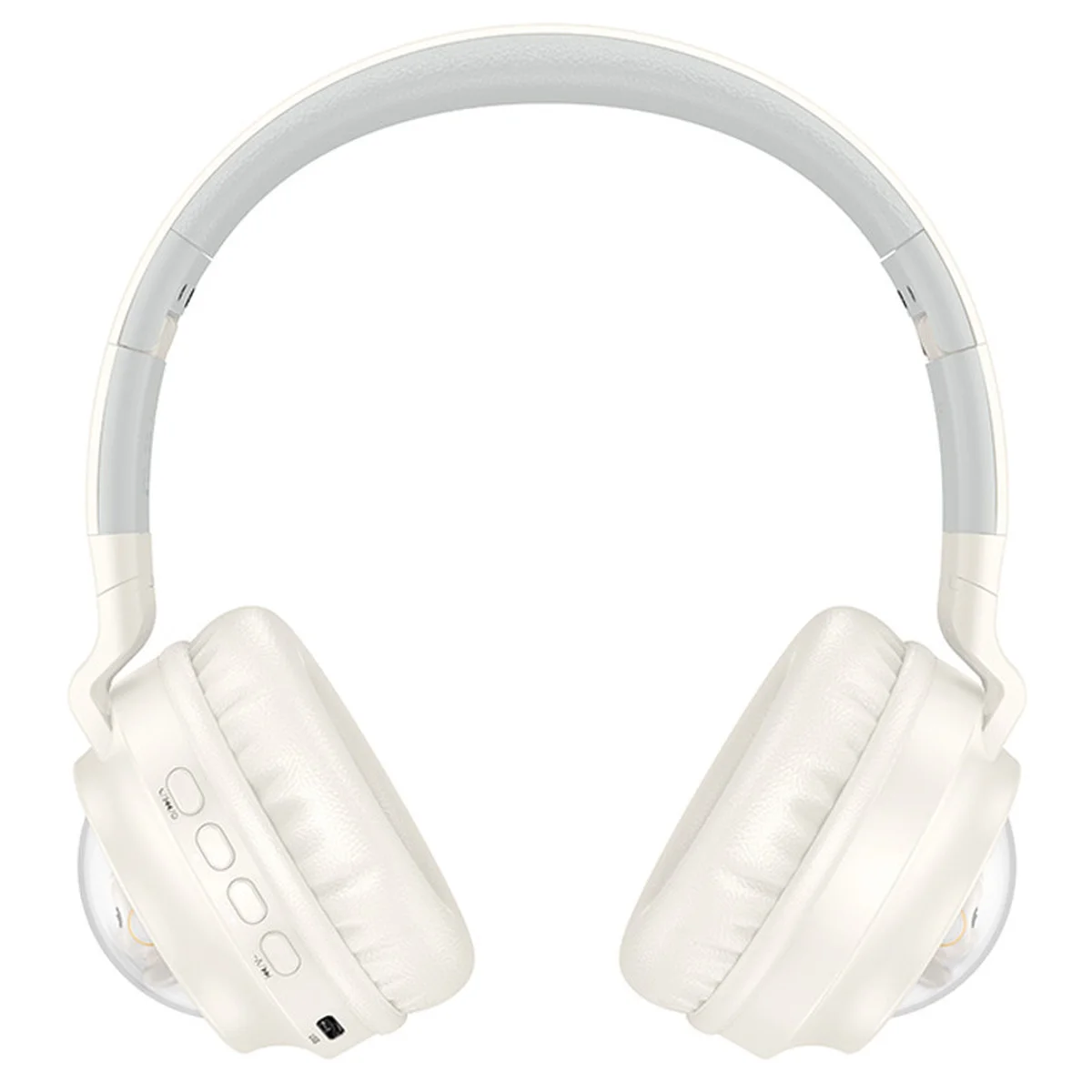 Накладные беспроводные наушники Hoco W50 Cute fun Milky White