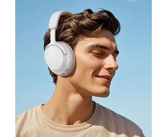 Накладні бездротові навушники Hoco W53 Tone Morning mist white