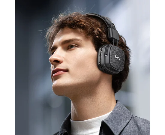 Накладні бездротові навушники Hoco W56 Earl Black