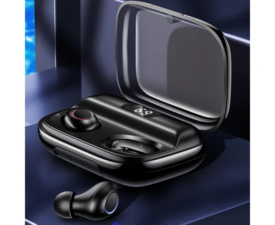 Беспроводные Bluetooth наушники USAMS-YJ Digital Display Wireless 5.0 Черный