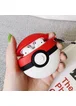Силиконовый футляр Pokemon series для наушников AirPods + карабин Покебол/Красно-белый