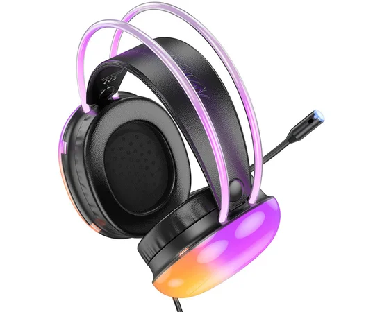 Накладні навушники Hoco W109 Plus Rich USB7.1 channel gaming Black