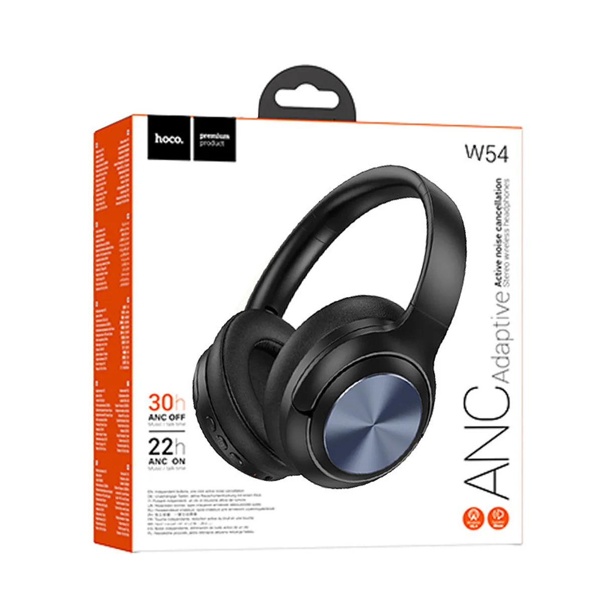 Накладные беспроводные наушники Hoco W54 Young ANC Black