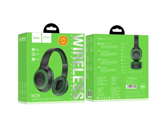 Bluetooth наушники Hoco W29 Зеленый