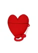 Силиконовый футляр Lucky Heart series для наушников AirPods2 + кольцо Красный
