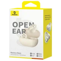 Беспроводные TWS наушники Baseus OS Bass 15 Clip Open-Ear (A00079500) Stellar White