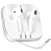 Гарнитура для Apple iPhone с регулировкой громкости, 3.5mm  (box) Белый