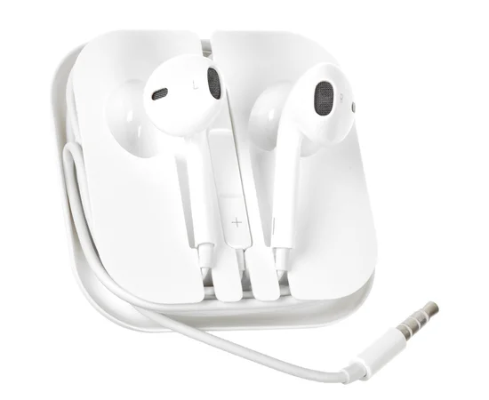 Гарнитура для Apple iPhone с регулировкой громкости, 3.5mm  (box) Белый