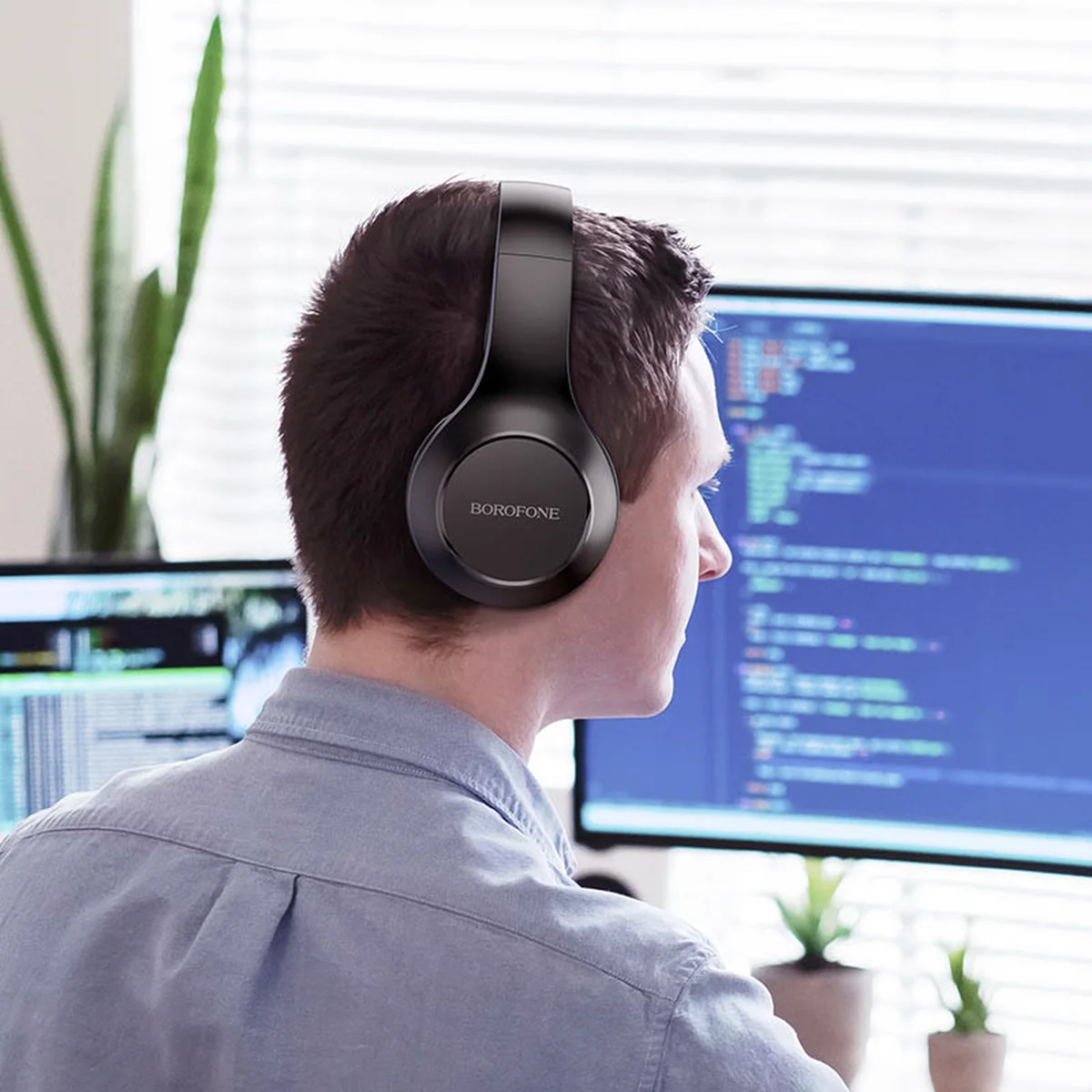 Bluetooth наушники BOROFONE BO12 Черный