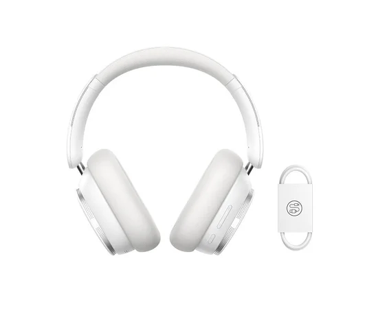 Накладні бездротові навушники Baseus Bowie H1 Pro Noise-Cancellation (A00050601) Moon White