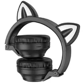 Bluetooth наушники BOROFONE BO18 Cat ear Черный