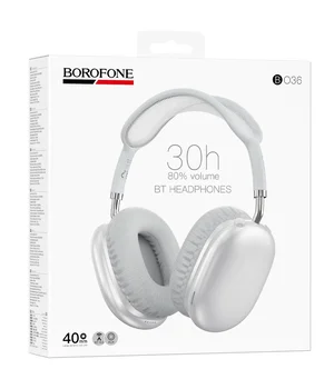 Накладные беспроводные наушники Borofone BO36 Tone Silver