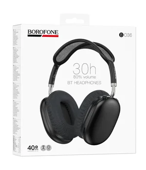 Накладные беспроводные наушники Borofone BO36 Tone Black