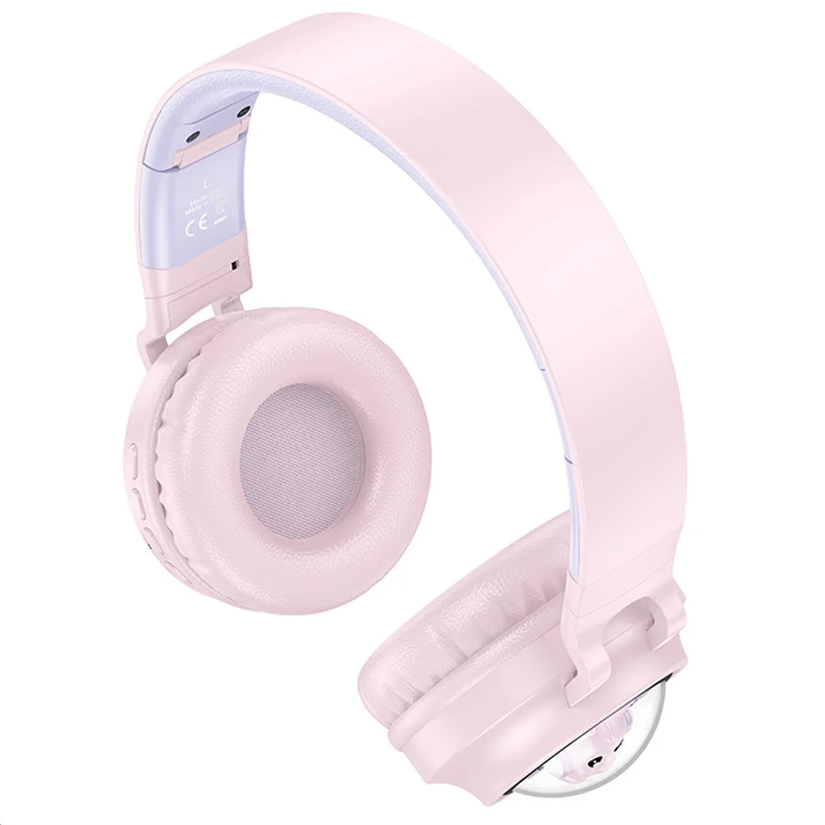 Накладные беспроводные наушники Hoco W50 Cute fun Pink