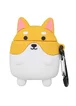 Силиконовый футляр Dogs для наушников AirPods Корги / Рыжий